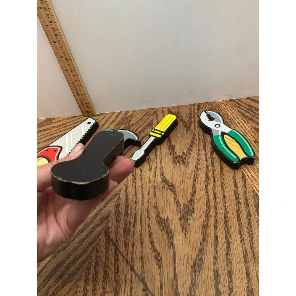 Construction Toddler Unbranded Wooden Toy Tool Set 5-Piece Multicolor‎